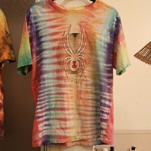 Spyder Orange &yellow Tiedye T-Shirt. Sz.L